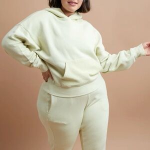 SAVVI Meadow Mist Green‎ Lauren Kanga Pullover Active Lounge Cotton Hoodie Sz XS